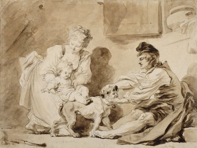 First Lesson of Horse Riding by Jean Honore Fragonard